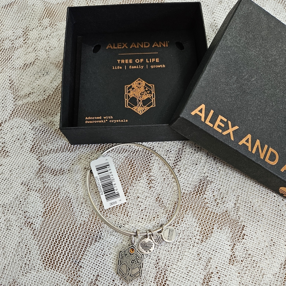 Brand New Alex And Ani Tree of Life Charm Bracelet